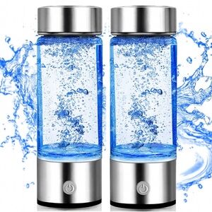 Hydrogen Water Bottle Generator Set (2) – Portable Hydrogen Ionizer